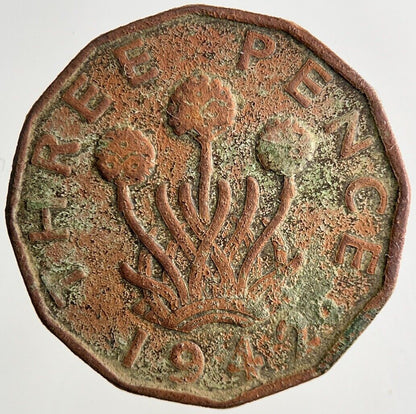 1942 George VI Threepence Coin | Fair Grade