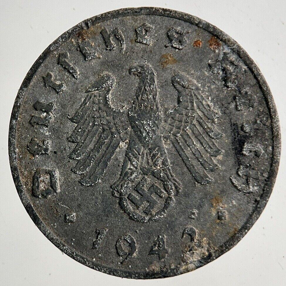 1942 Germany Nazi 1 Pfennig Coin | Fine Collectable Grade