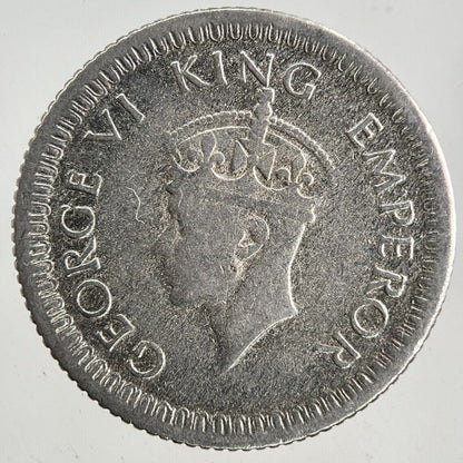 1942 India 1/4 Quarter Rupee Silver Coin | Fine Collectable Grade