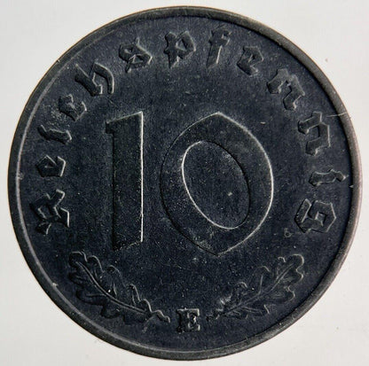 1942 Germany Nazi 10 Pfennig Coin | Very High Grade