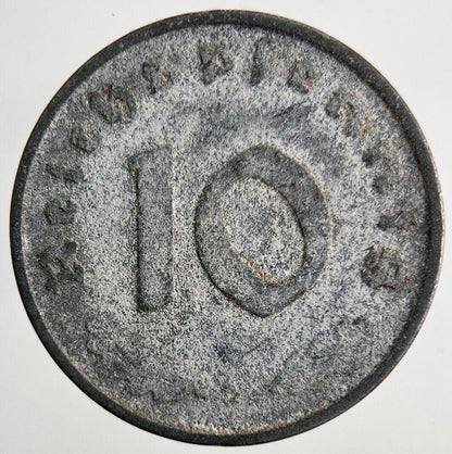 1942 Germany Nazi 10 Pfennig Coin | Collectable Grade