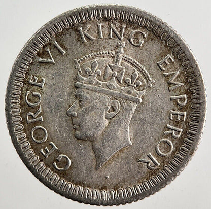 1942 India 1/4 Quarter Rupee Silver Coin | Fine Collectable Grade
