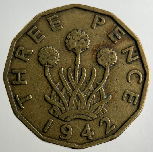 1942 George VI Threepence Coin | Fine Collectable Grade