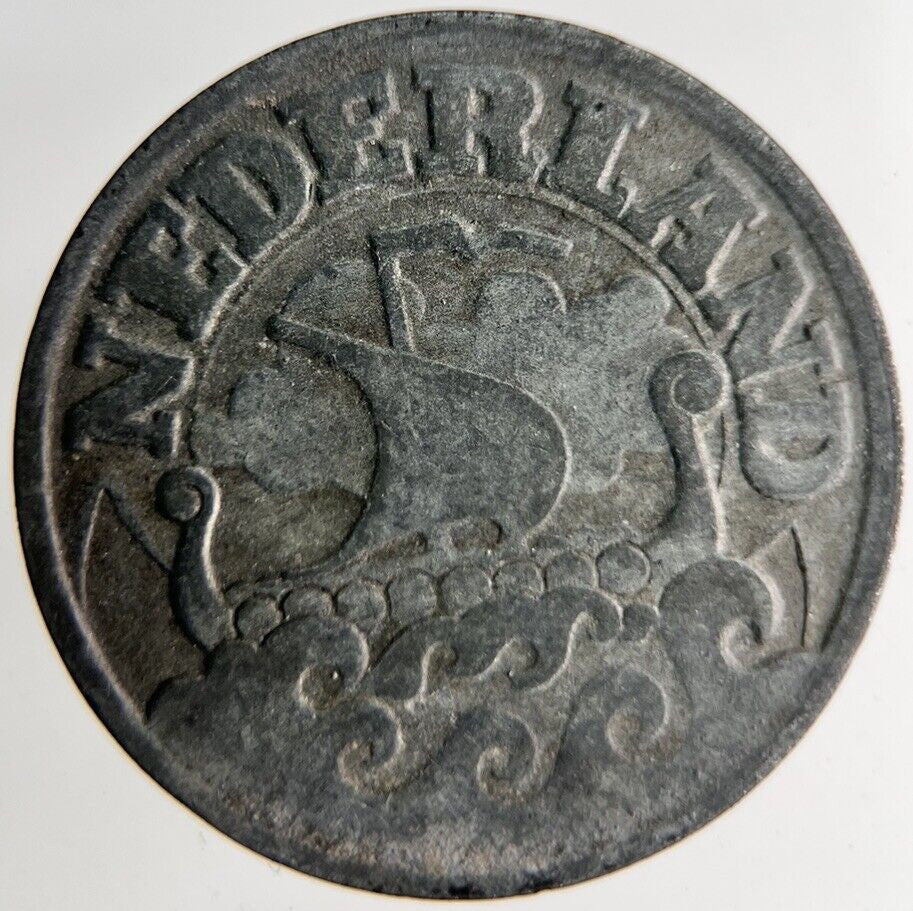 1942 Netherlands 25 Cents Coin | Fine Collectable Grade