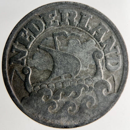 1942 Netherlands 25 Cents Coin | Fine Collectable Grade