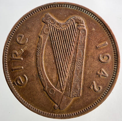 1942 Irish One Penny Coin | Very High Grade