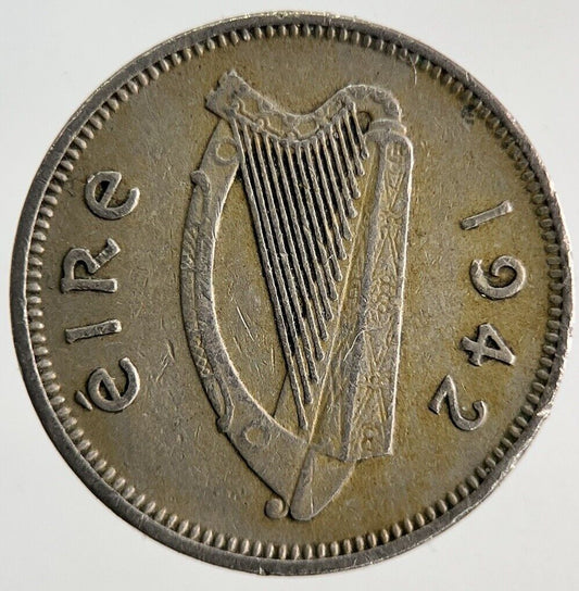 1942 Irish Threepence Rabbit Coin | Fine Collectable Grade