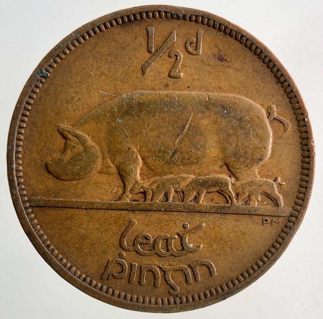 1942 Irish Half-Penny Pig Coin | Fine Collectable Grade