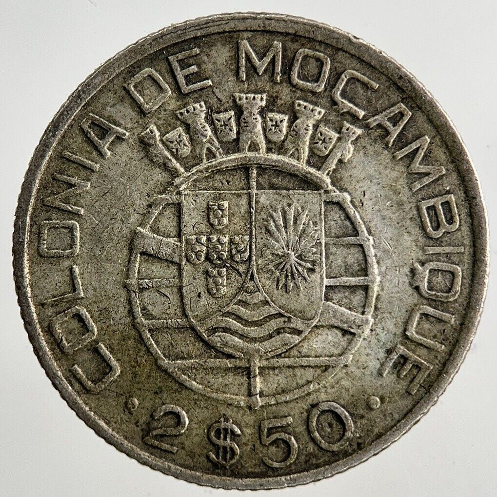 1942 Portugal Mozambique 5 Escudos Silver Coin | Fine Collectable Grade
