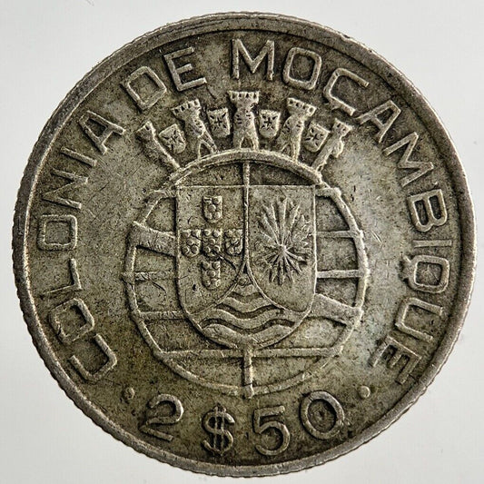1942 Portugal Mozambique 5 Escudos Silver Coin | Fine Collectable Grade