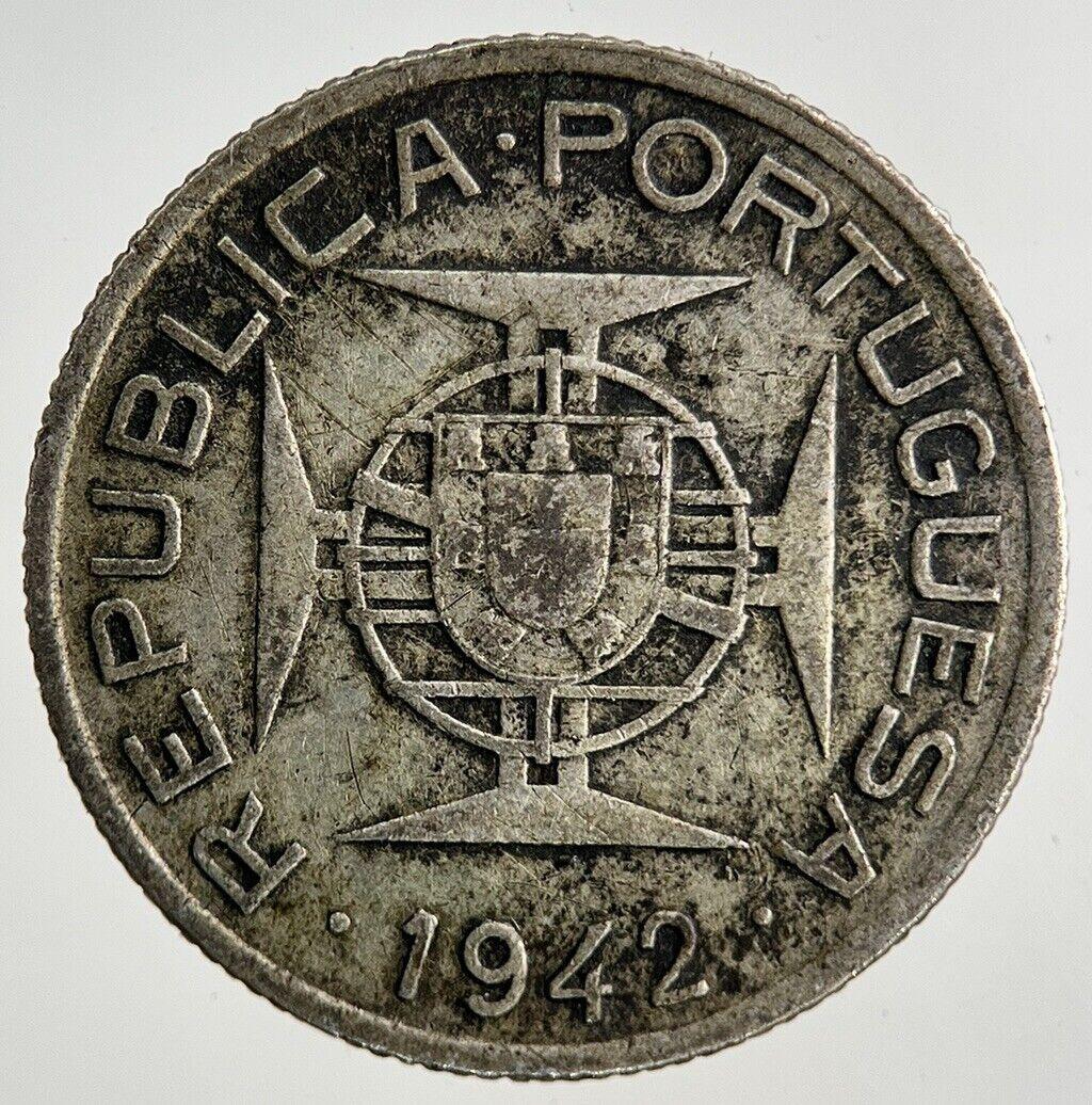 1942 Portugal Mozambique 5 Escudos Silver Coin | Fine Collectable Grade