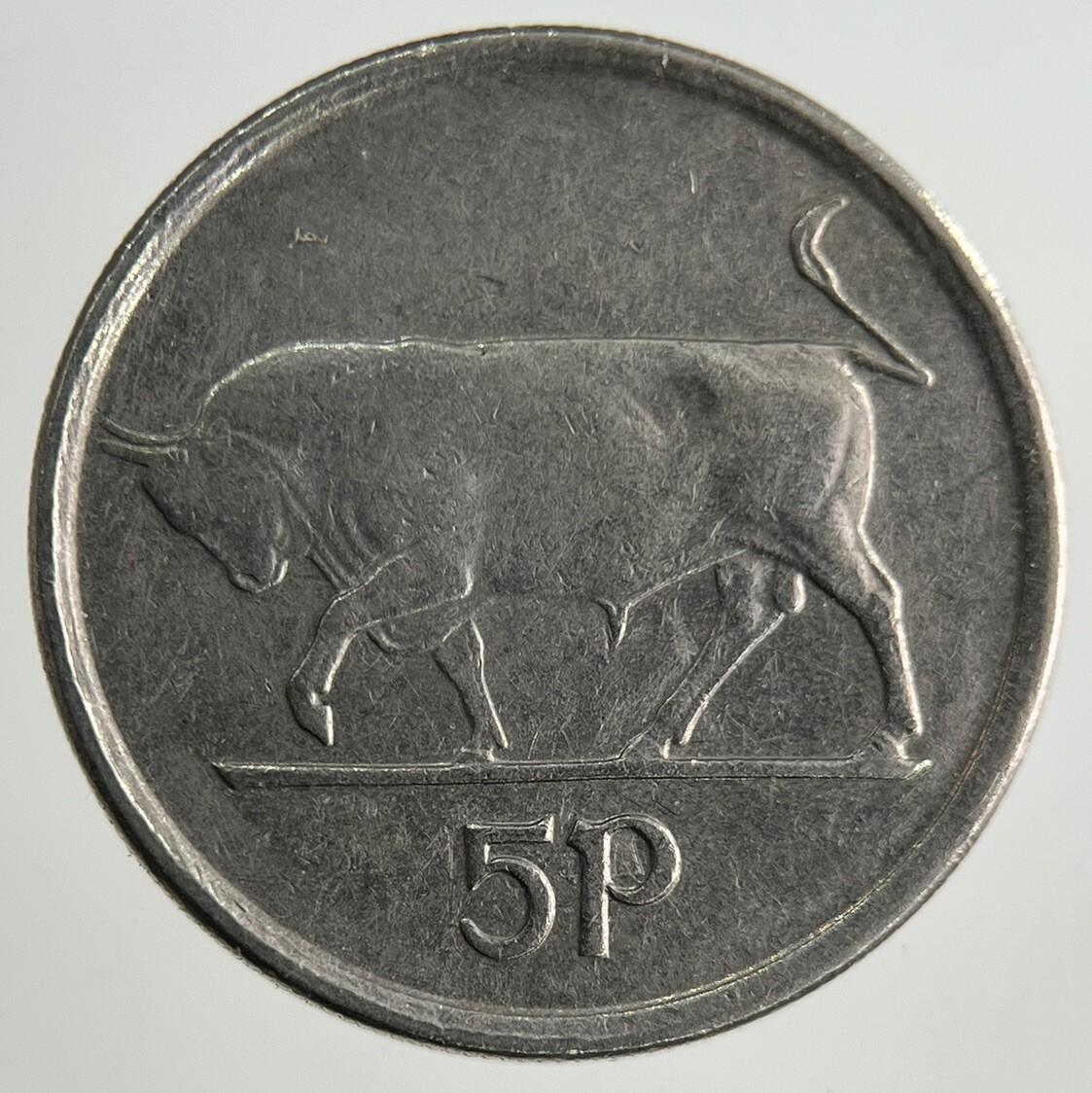 1996 Irish 5p Five-Pence Coin | Fine Collectable Grade