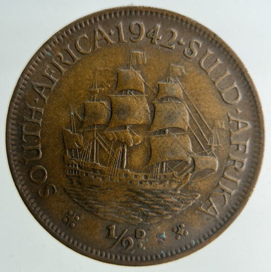 1942 South Africa Half-Penny Coin | Fine Collectable Grade