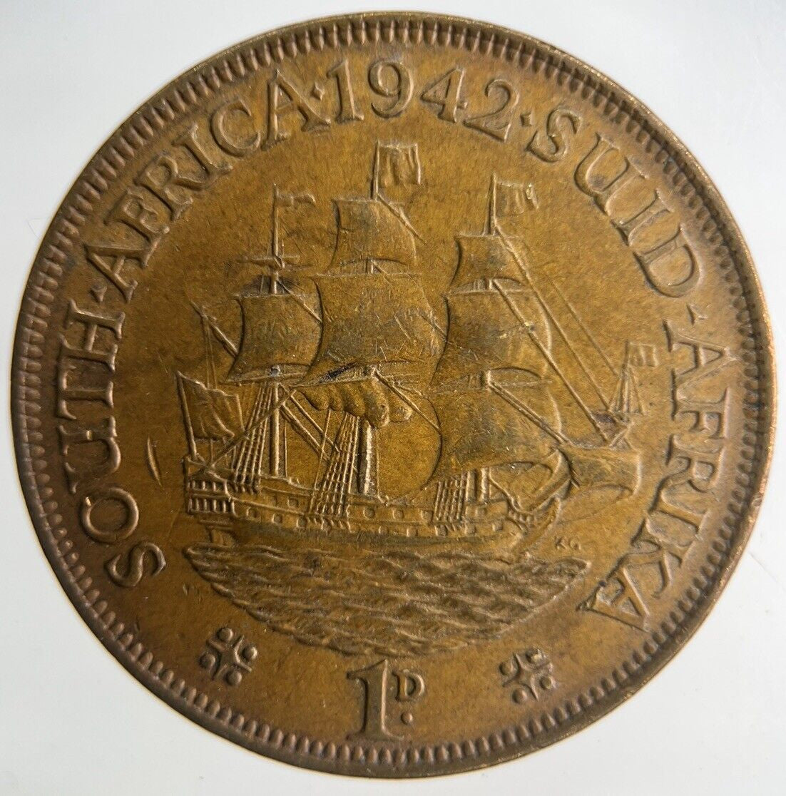 1942 South Africa One Penny Coin | Very High Grade
