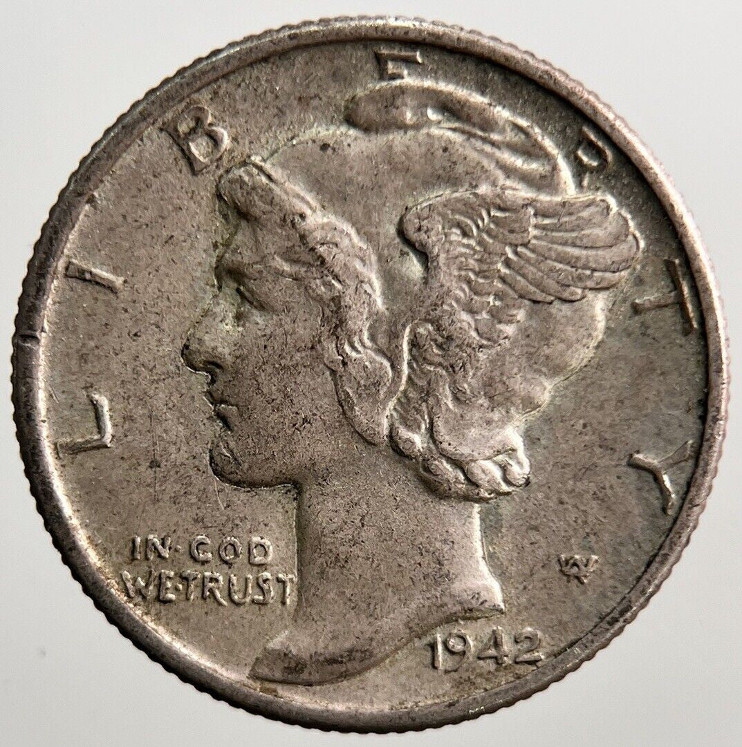 1942 US USA Mercury Dime Silver Coin | Very High Grade | a3737