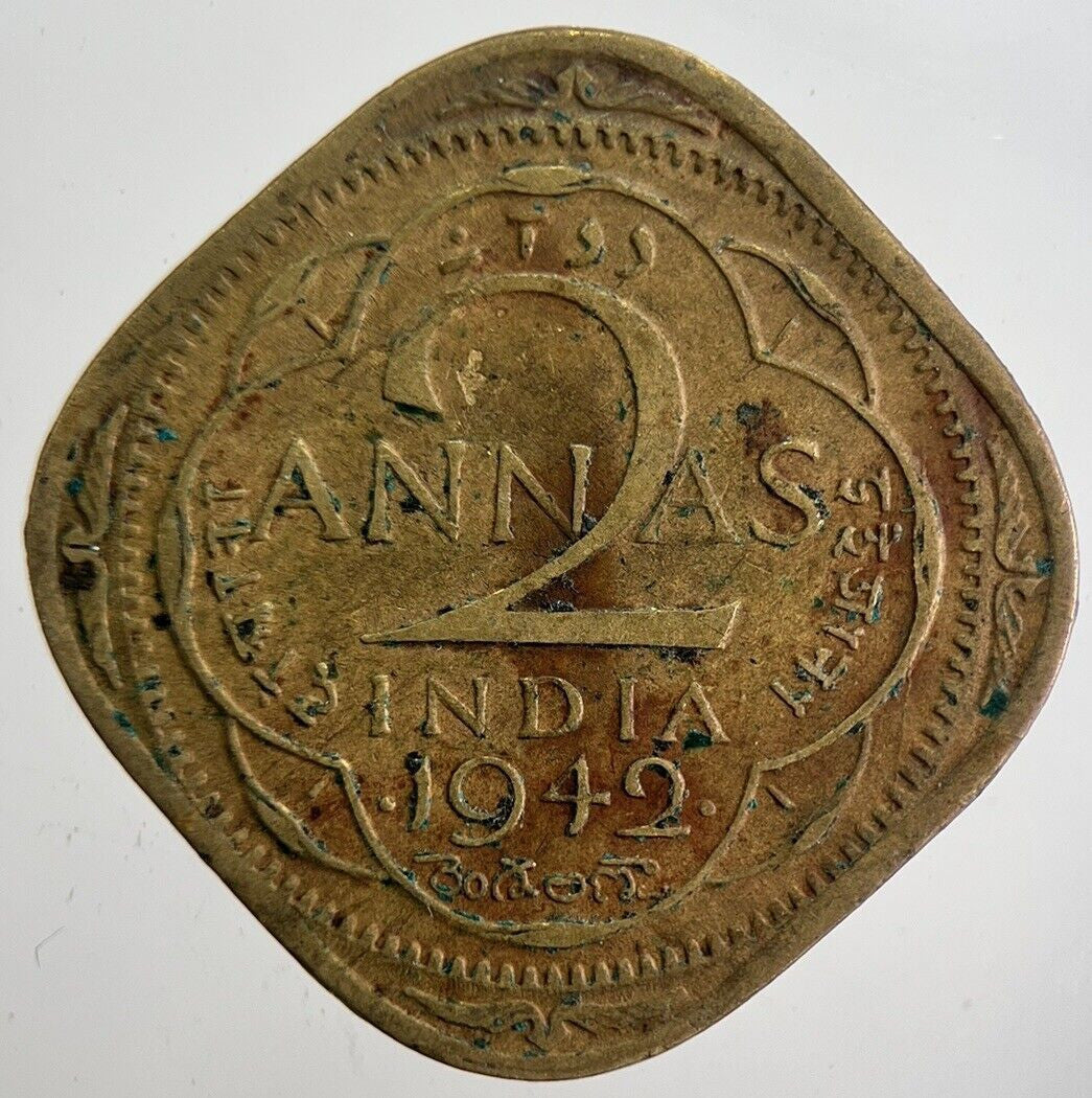 1942 Two 2 Anna India Coin | Collectable Grade | a4844