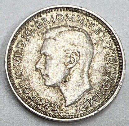 1942 Threepence | Australia Silver Coin | Very Fine Grade | a601