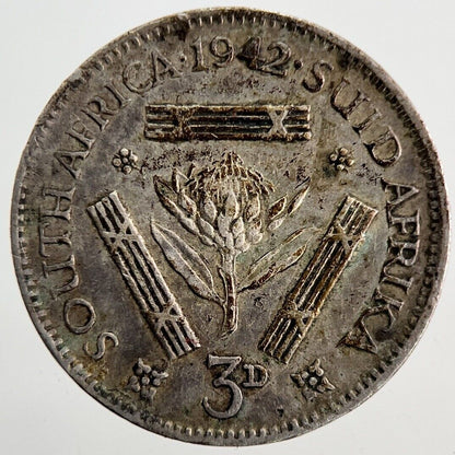 1942 South Africa Threepence Silver Coin | Fine Collectable Grade