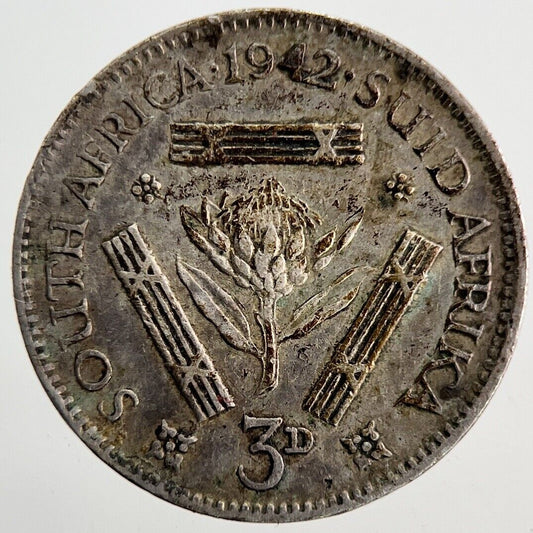 1942 South Africa Threepence Silver Coin | Fine Collectable Grade