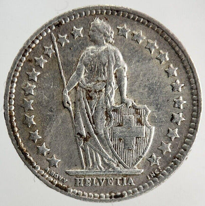 1942 Switzerland Swiss 1/2 Half Franc Silver Coin | Fine Collectable Grade
