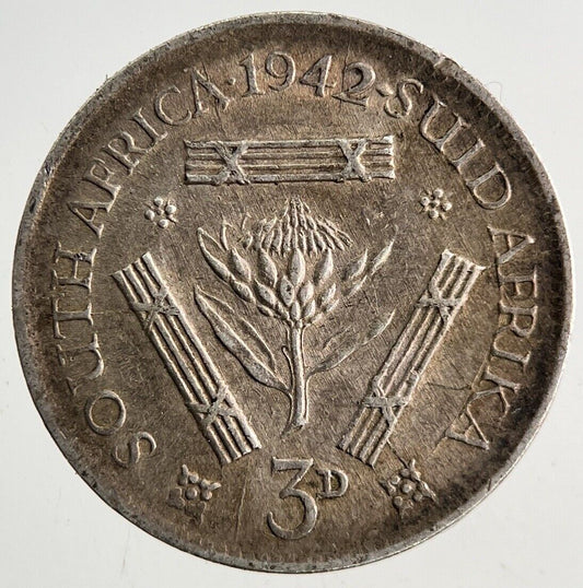 1942 South Africa Silver Threepence Coin | Fine Collectable Grade