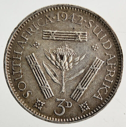 1942 South Africa Threepence Silver Coin | Fine Collectable Grade
