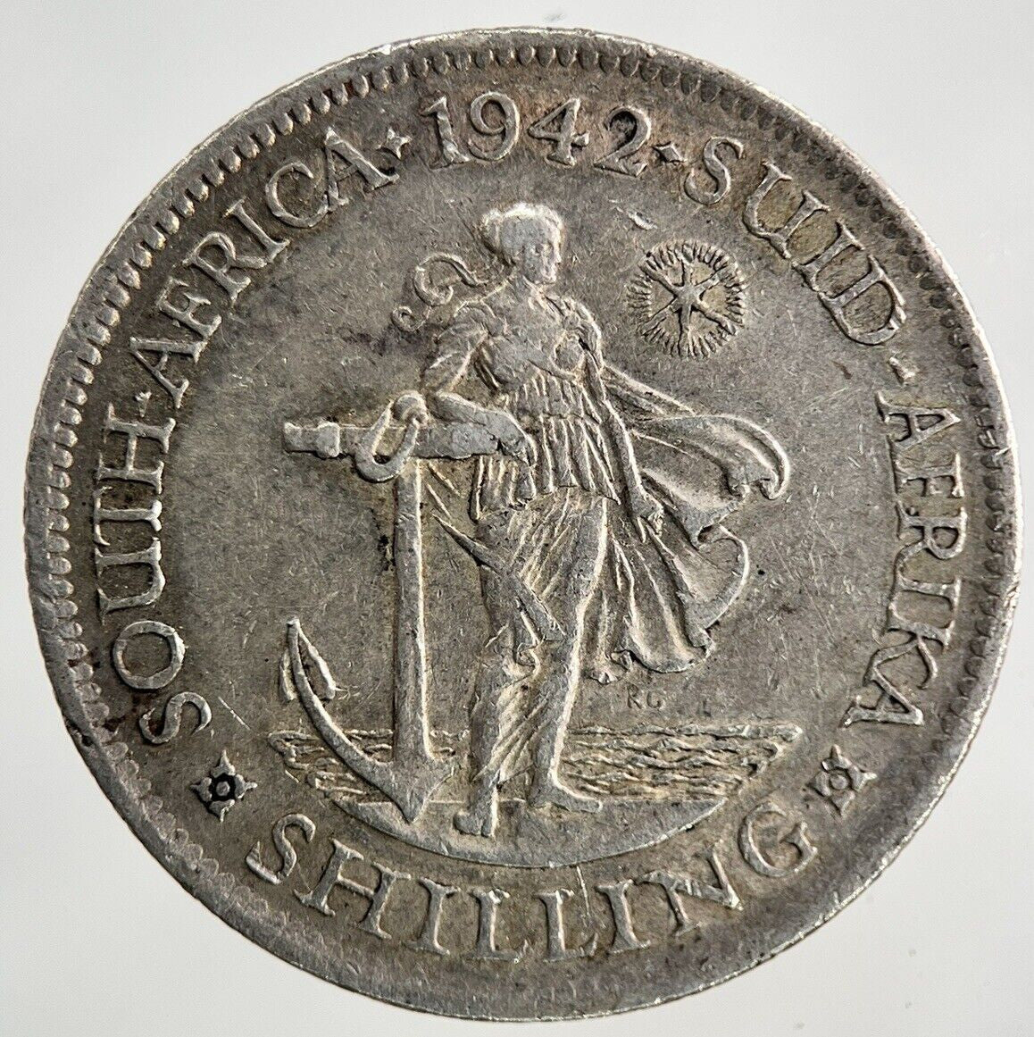 1942 South Africa Shilling Silver Coin | Fine Collectable Grade
