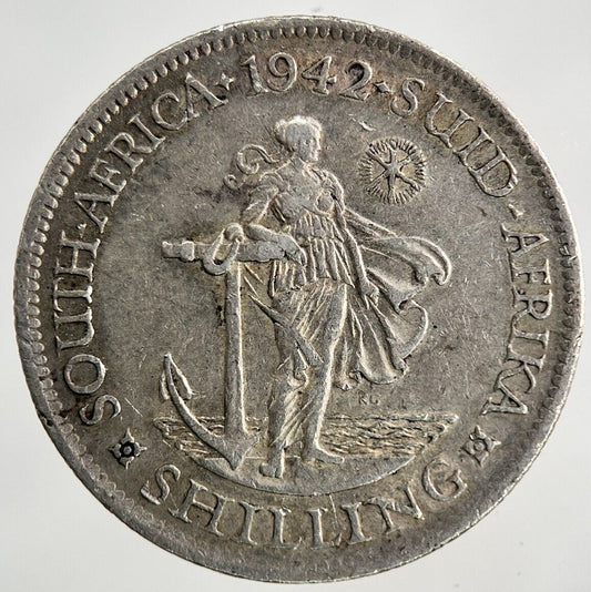 1942 South Africa Shilling Silver Coin | Fine Collectable Grade