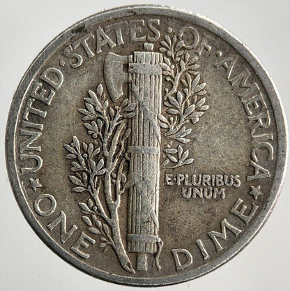 1942 US USA Mercury One Dime Silver Coin | Fine Collectable Grade