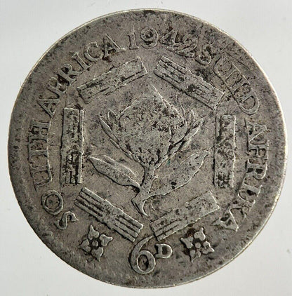 1942 South Africa Sixpence Silver Coin | Collectable Grade