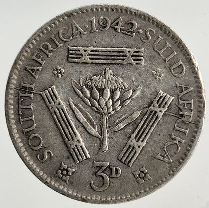1942 South Africa Threepence Silver Coin | Fine Collectable Grade