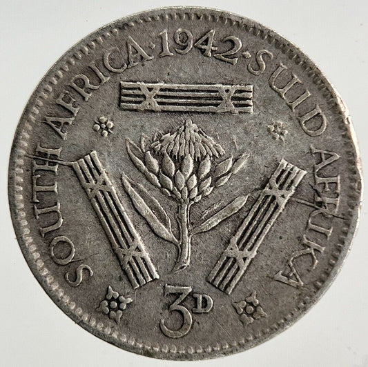 1942 South Africa Threepence Silver Coin | Fine Collectable Grade