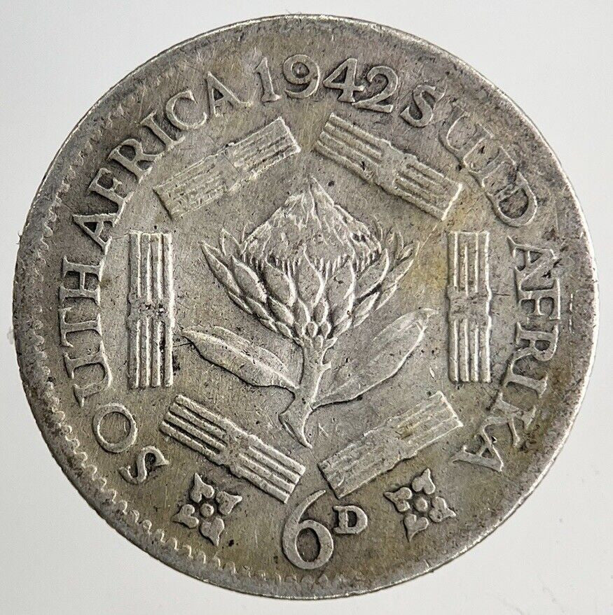1942 South Africa Sixpence Silver Coin | Collectable Grade