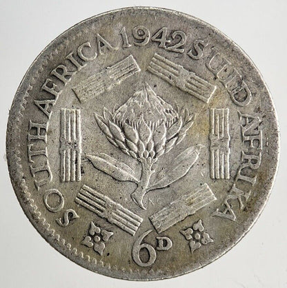 1942 South Africa Sixpence Silver Coin | Collectable Grade