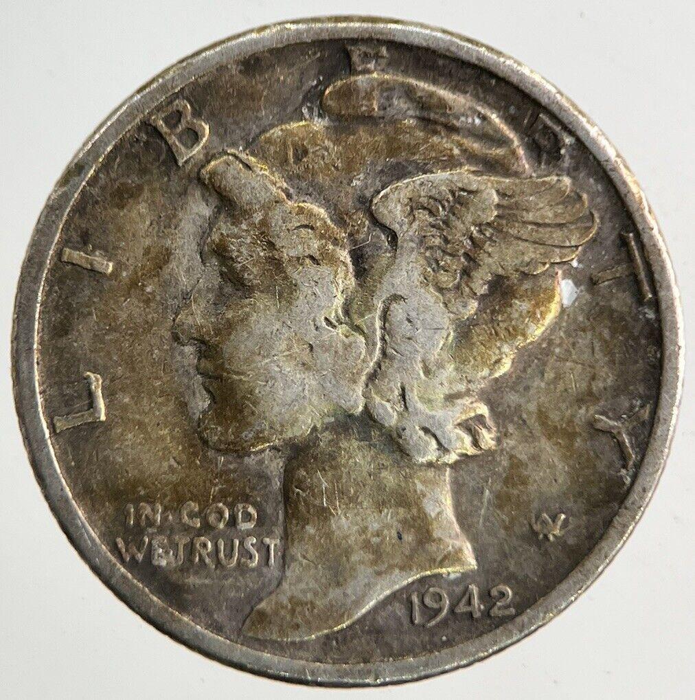1942 US USA Mercury Dime Silver Coin | Fine Collectable Grade