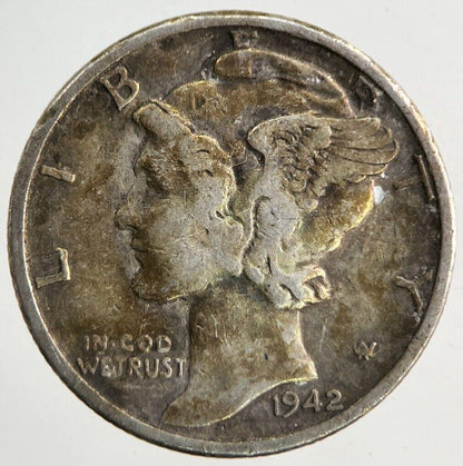 1942 US USA Mercury Dime Silver Coin | Fine Collectable Grade