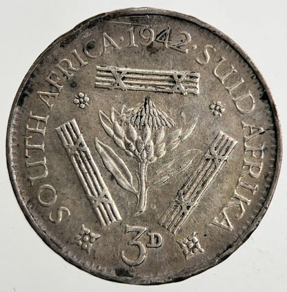 1942 South Africa Threepence Silver Coin | Very High Grade
