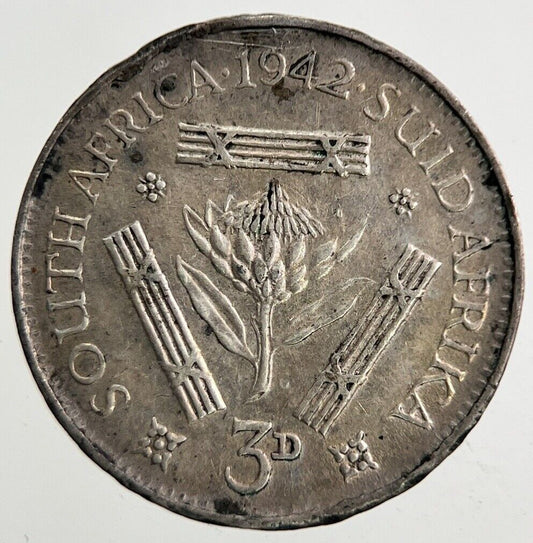 1942 South Africa Threepence Silver Coin | Very High Grade