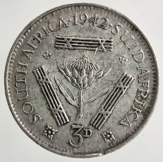 1942 South Africa Threepence Silver Coin | Very High Grade