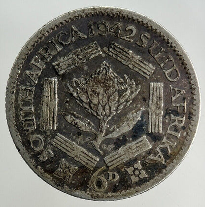 1942 South Africa Sixpence Silver Coin | Collectable Grade