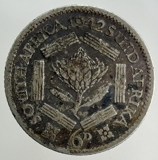 1942 South Africa Sixpence Silver Coin | Collectable Grade