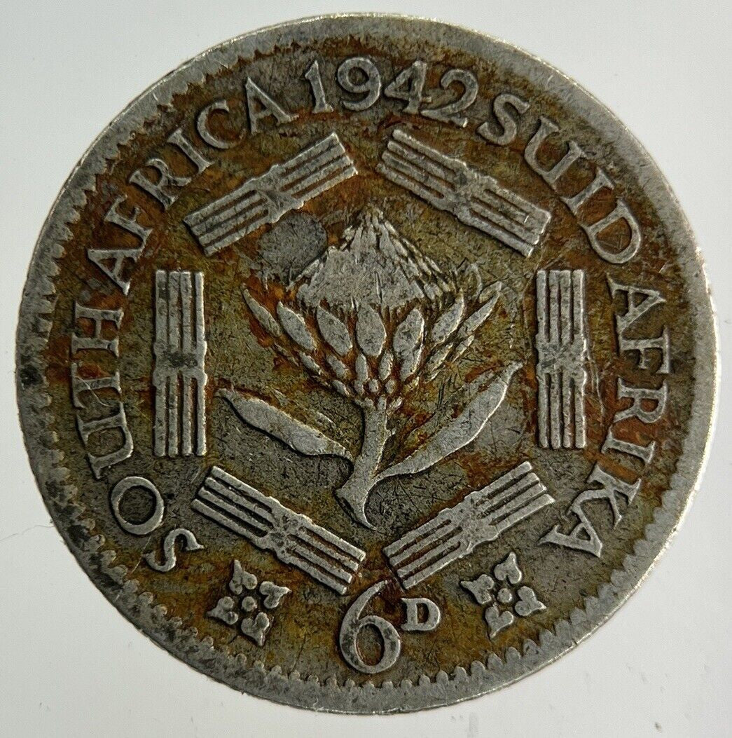 1942 South Africa Sixpence Silver Coin | Collectable Grade