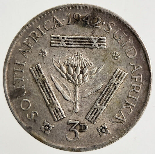 1942 South Africa Threepence Silver Coin | Fine Collectable Grade