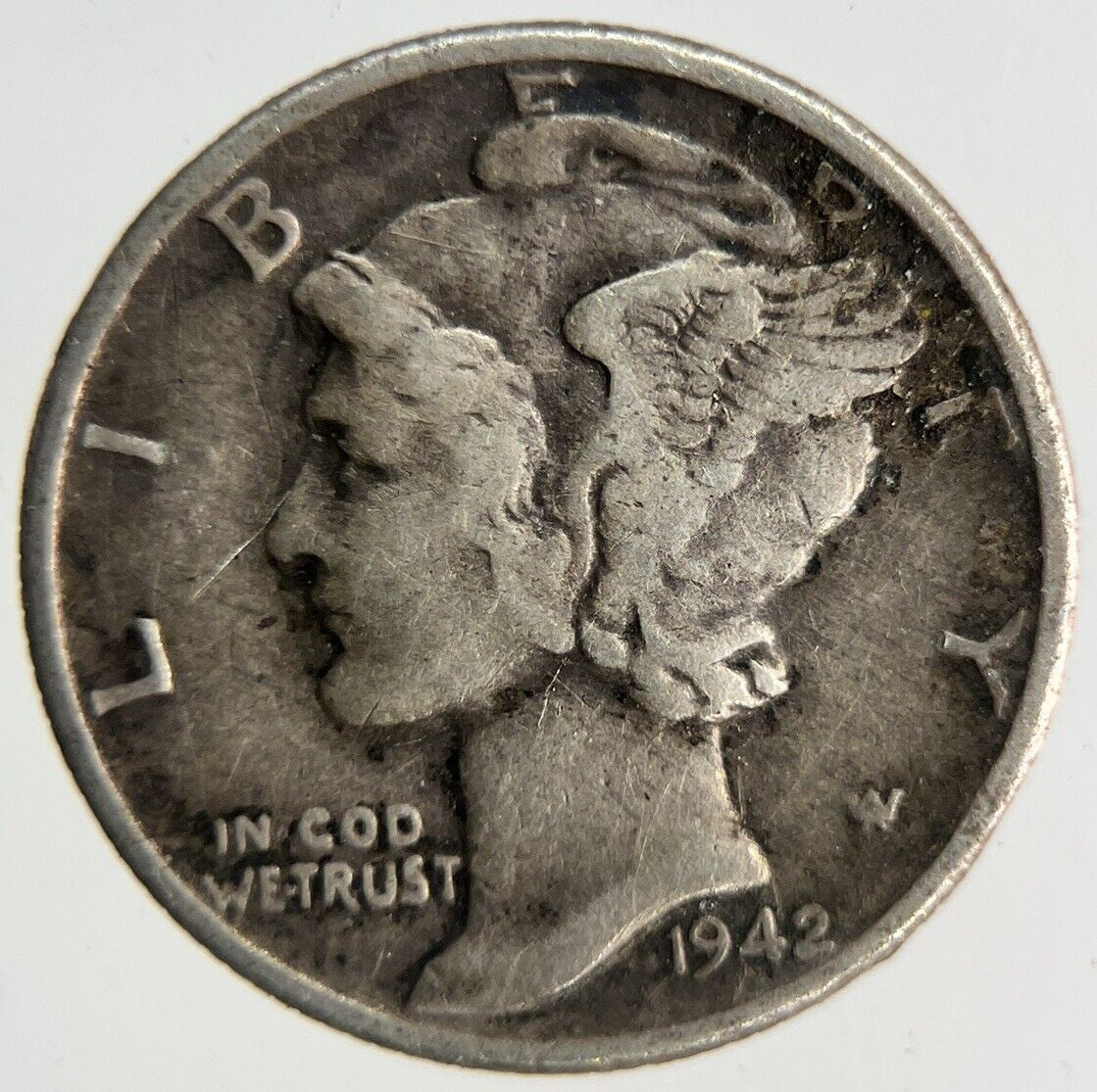 1942 USA US Mercury One Dime Silver Coin | Fine Collectable Grade