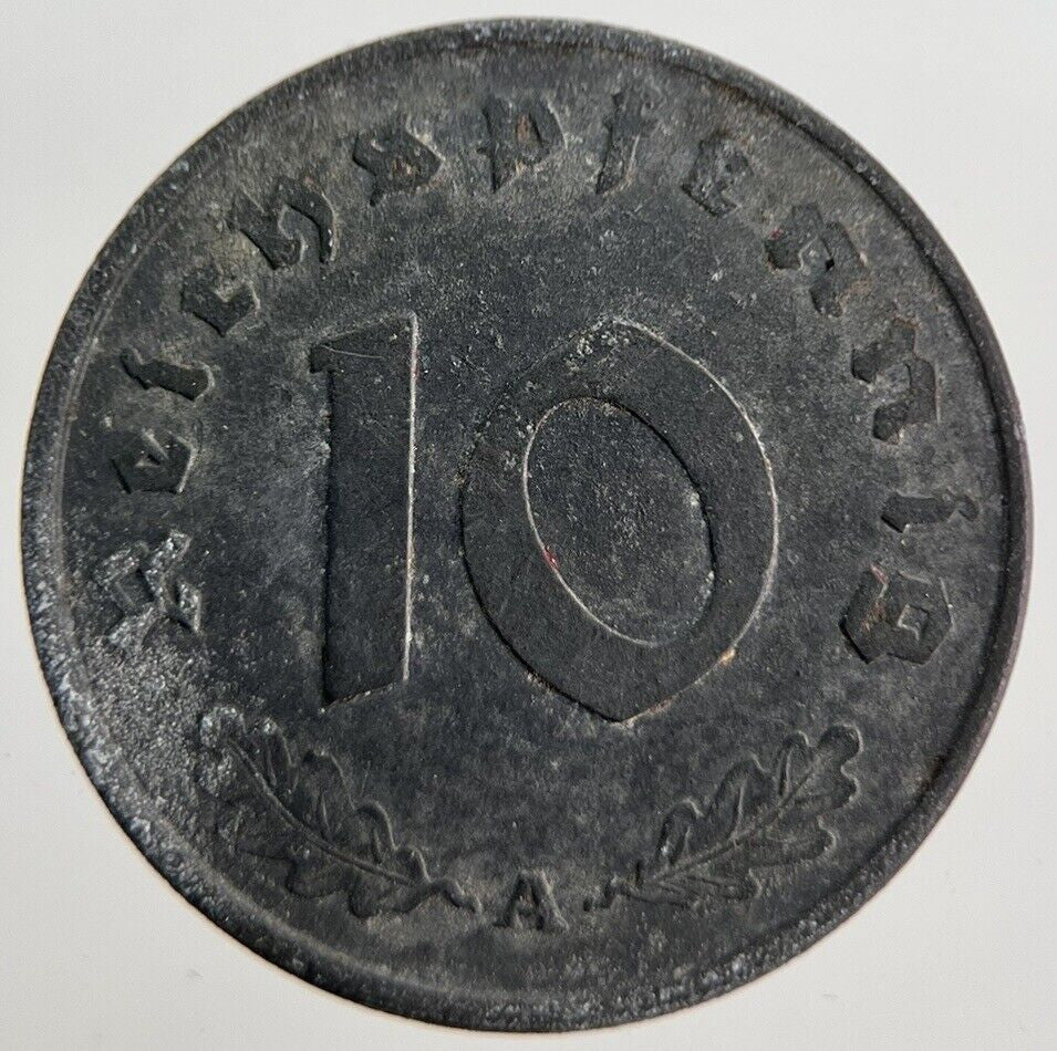 1942-A Germany Nazi 10 Pfennig Coin | Collectable Grade | a7104