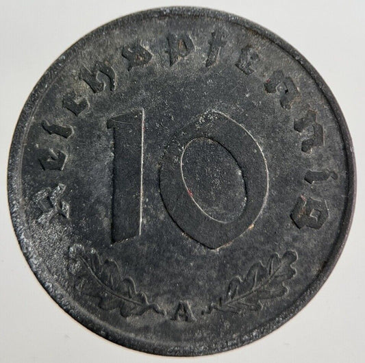 1942-A Germany Nazi 10 Pfennig Coin | Collectable Grade | a7104