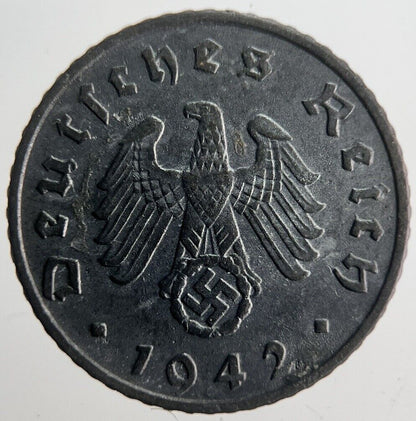 1942-A Germany Nazi 5 Pfennig Coin | Fine Collectable Grade | a4543