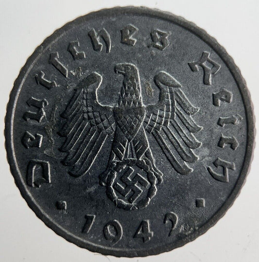 1942-A Germany Nazi 5 Pfennig Coin | Fine Collectable Grade | a4543