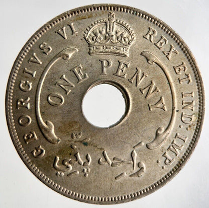 1942 West Africa One Penny Coin | Fine Collectable Grade
