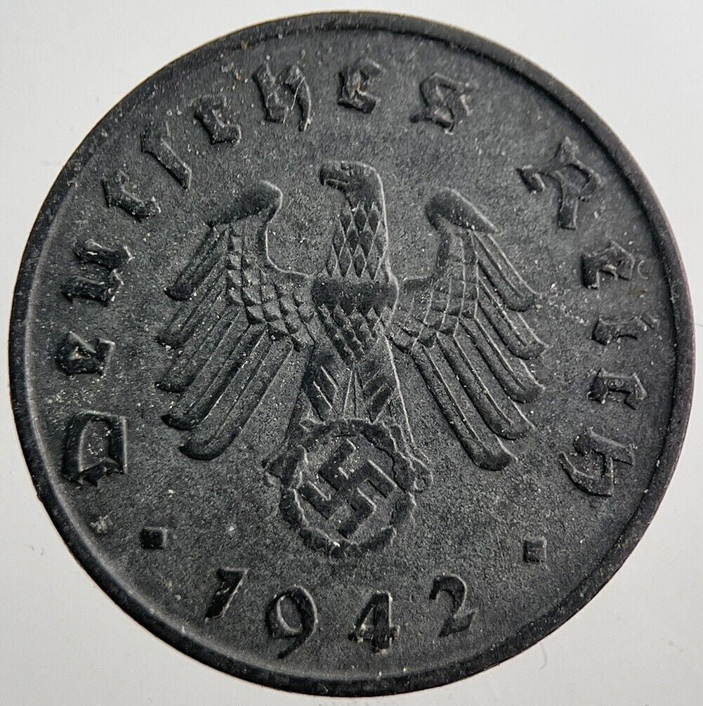 1942-A Germany Nazi 10 Pfennig Coin | Very High Grade | a7876